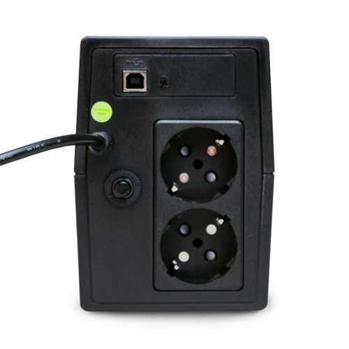 ИБП POWERMAN Back Pro 850 PLUS, линейно-интерактивный, 850ВА, 480Вт, 2 евророзетки с резервным питанием, USB, батарея 12В 9Ач 1 шт., 298мм х 101мм х 142мм, 5.0 кг. POWERMAN Back Pro 850 Plus