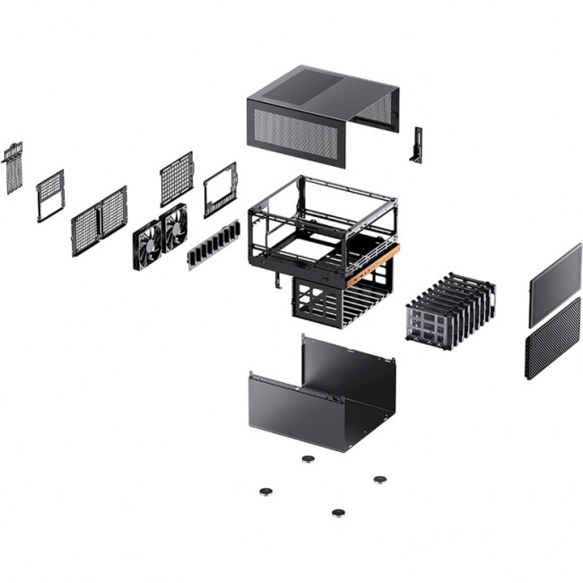 Корпус без блока питания JONSBO N6 Black — для бизнеса и офиса