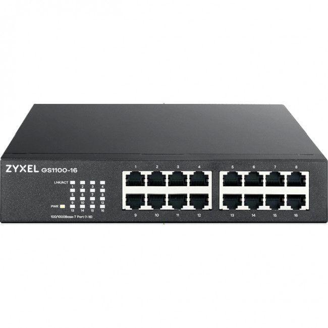 Коммутатор ZyXEL GS1100 (GS1100-16-EU0103F) — для бизнеса и офиса
