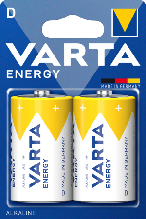 Батарейка Varta ENERGY LR20 D BL2 Alkaline 1.5V (4120) (2/20/100) (2 шт.) VARTA 04120229412