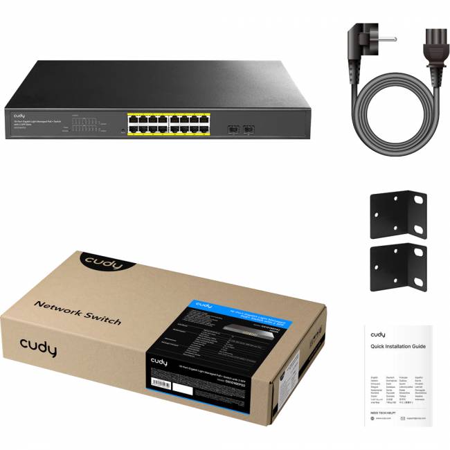 Коммутатор Cudy GS1016EPS2 — для бизнеса и офиса