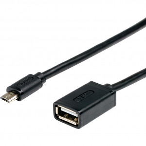 Кабель 0.1 m USB(Af) <=> microUSB OTG Кабель Atcom 0.1 м (AT3792)