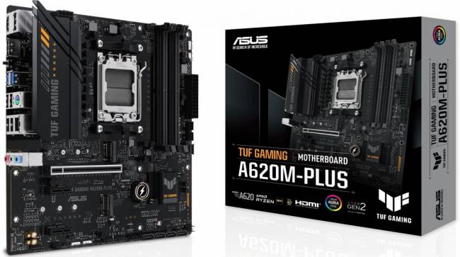 Материнская плата ASUS TUF GAMING A620M-PLUS — для бизнеса и офиса