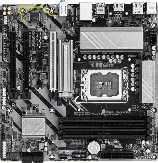 Материнская плата Gigabyte B860M DS3H — для бизнеса и офиса