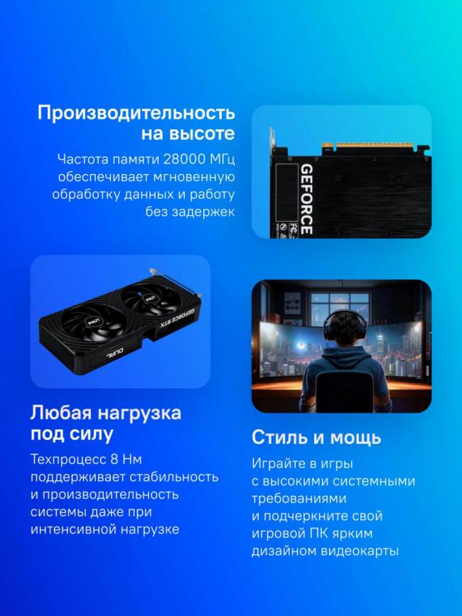 Видеокарта Palit NE75060019P1-GB2063D — для бизнеса и офиса Видеокарта Palit NE75060019P1-GB2063D — для бизнеса и офиса