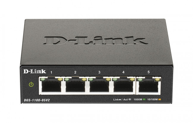 Коммутатор D-Link DGS-1100-05V2/A1A — для бизнеса и офиса
