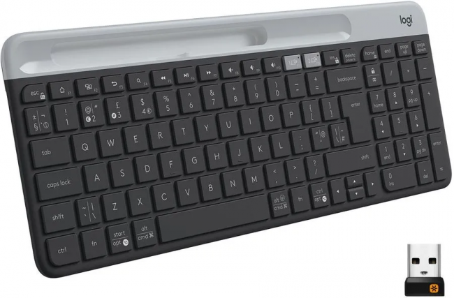 Клавиатура Logitech Keyboard Slim K580 Bluetooth Multi-Device GRAPHITE — для бизнеса и офиса Клавиатура Logitech Keyboard Slim K580 Bluetooth Multi-Device GRAPHITE — для бизнеса и офиса