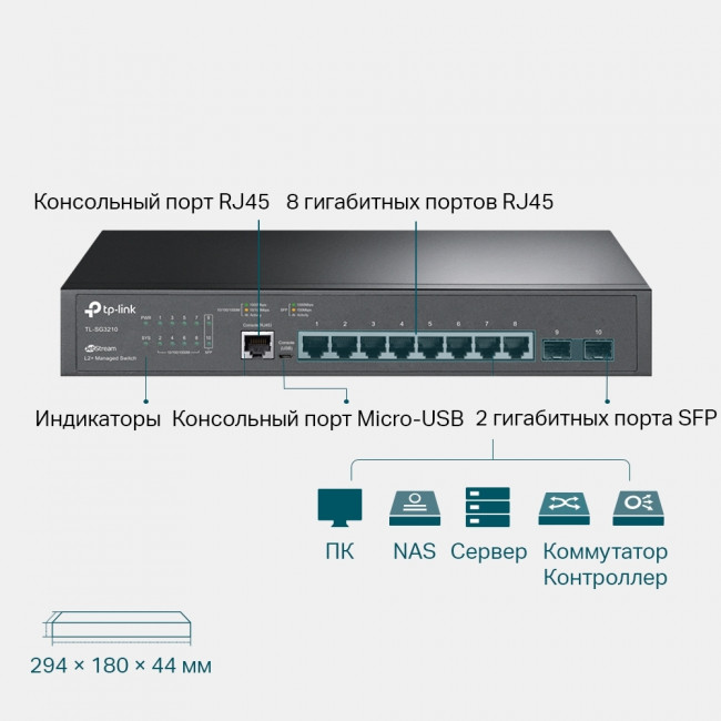 Сетевой коммутатор TP-Link SG3210