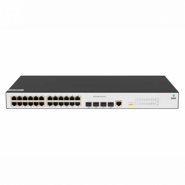 Коммутатор SNR-S2982G-24T-POE-E — для бизнеса и офиса Коммутатор SNR-S2982G-24T-POE-E — для бизнеса и офиса