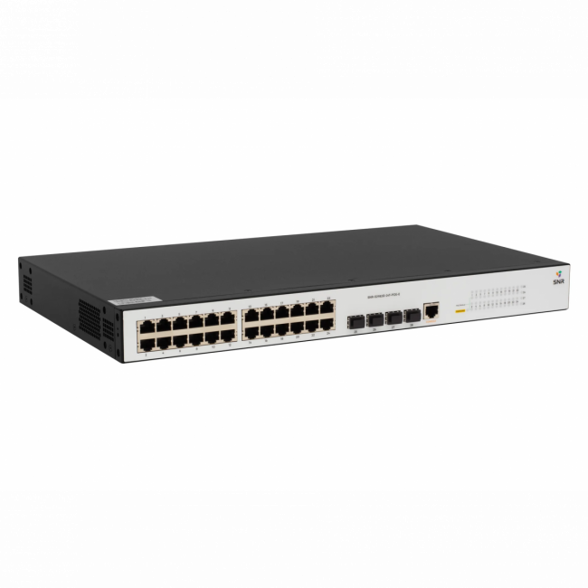 Коммутатор SNR-S2982G-24T-POE-E — для бизнеса и офиса Коммутатор SNR-S2982G-24T-POE-E — для бизнеса и офиса