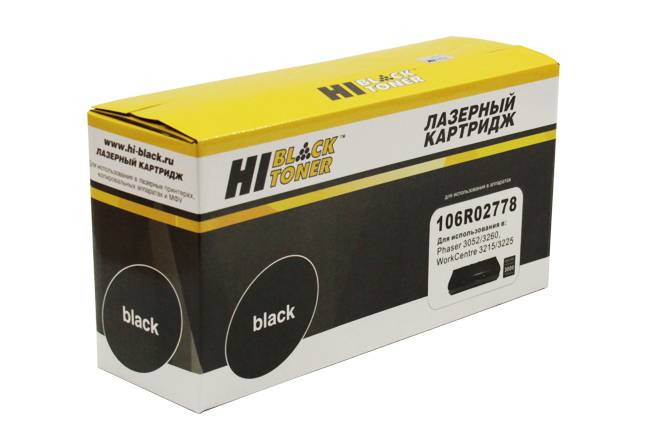 Тонер-картридж Hi-Black (HB-106R02778) для Xerox Phaser 3052/3260/WC 3215/3225, 3K (новая прошивка) — для бизнеса и офиса