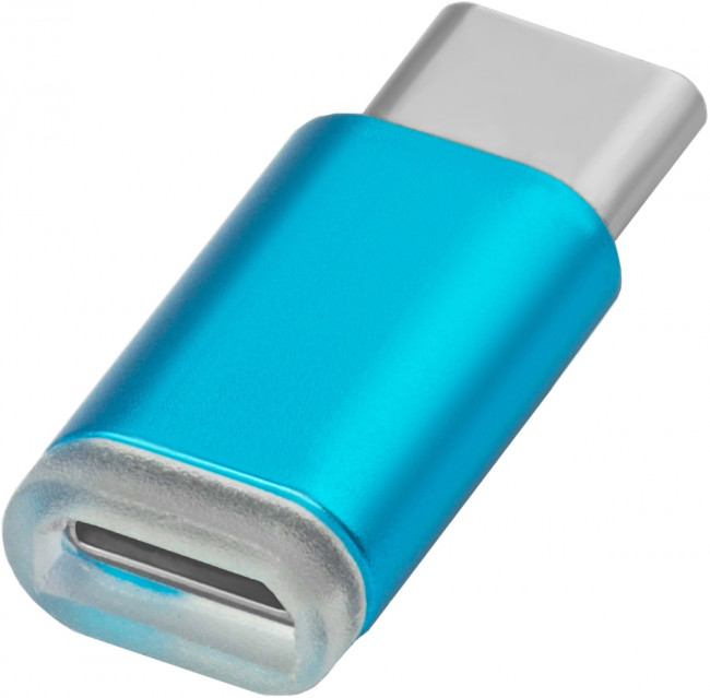 Greenconnect Переходник USB Type C на micro USB 2.0, M/F, Greenconnect, голубой, GCR-UC3U2MF-BL Greenconnect USB Type C на micro USB 2.0, M/F голубой — для бизнеса и офиса
