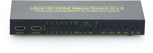 Greenconnect Переключатель HDMI 1.4, Matrix +ARC+PIP, 6 к 2 серия Greenline GL-v602 Greenconnect Переключатель Greenline HDMI 1.4, Matrix +ARC+PIP, 6 к 2 — для бизнеса и офиса