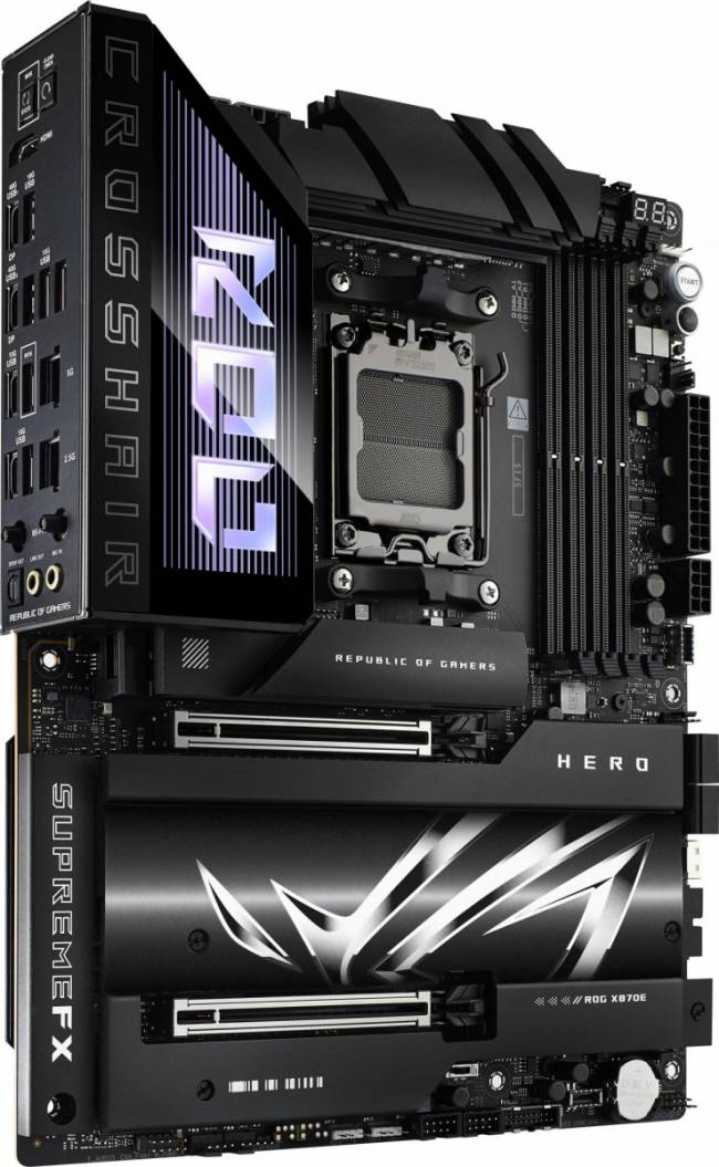 Материнская плата ASUS ROG CROSSHAIR X870E HERO — для бизнеса и офиса Материнская плата ASUS ROG CROSSHAIR X870E HERO — для бизнеса и офиса
