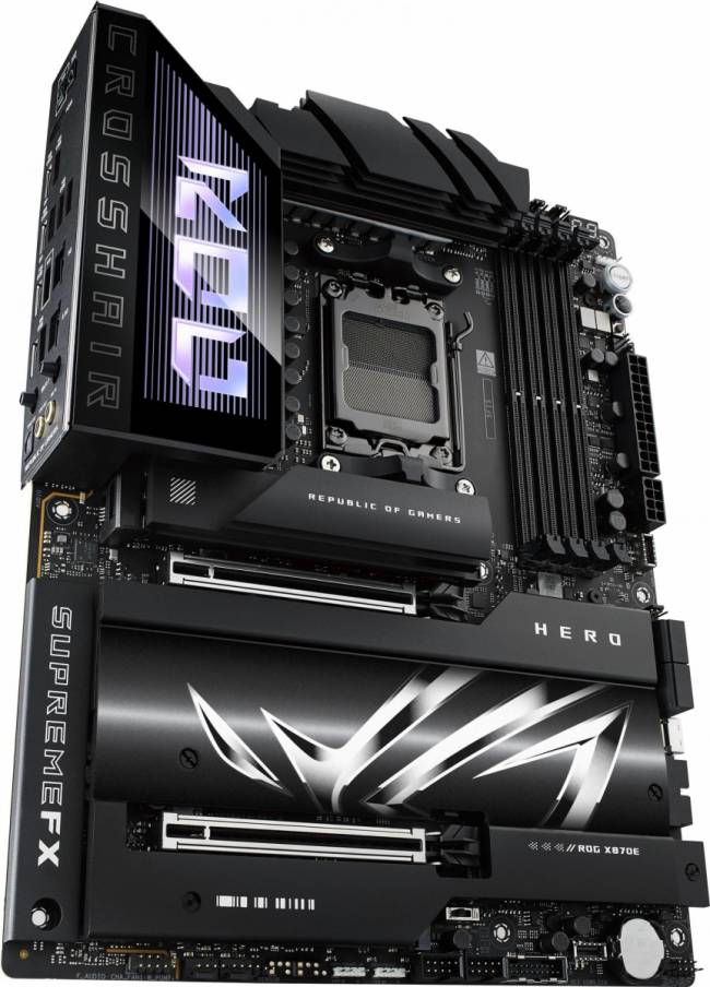 Материнская плата ASUS ROG CROSSHAIR X870E HERO — для бизнеса и офиса Материнская плата ASUS ROG CROSSHAIR X870E HERO — для бизнеса и офиса
