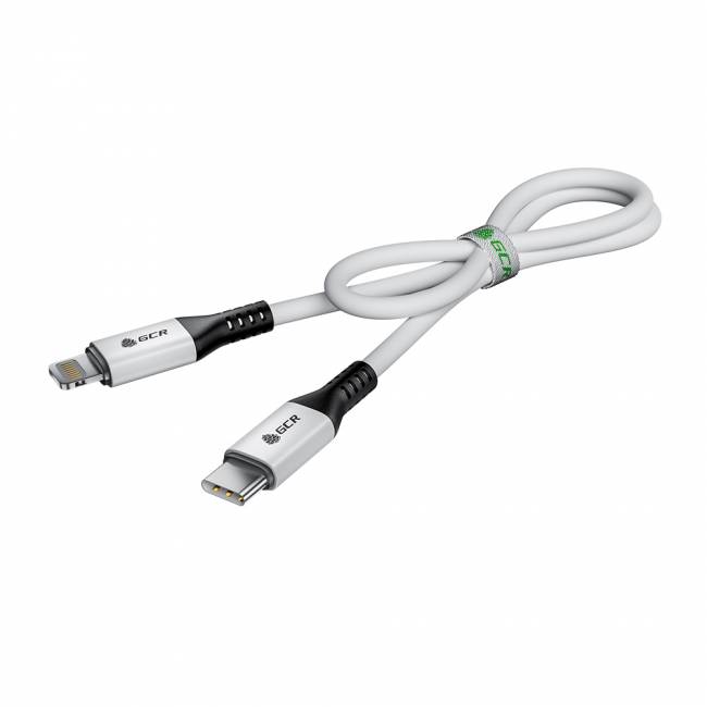 GCR Кабель 0.7m TypeC/Lightning MFI POWER DELIVERY 18 W, быстрая зарядка, белый, корпус белый, черный ПВХ, GCR-53185 Greenconnect USB 2.0 Type-C (m) - Lightning (m) 0.7м — для бизнеса и офиса GCR Кабель 0.7m TypeC/Lightning MFI POWER DELIVERY 18 W, быстрая зарядка, белый, корпус белый, черный ПВХ, GCR-53185 Greenconnect USB 2.0 Type-C (m) - Lightning (m) 0.7м — для бизнеса и офиса