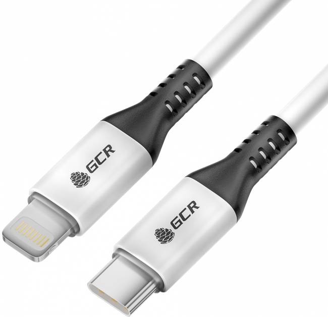 GCR Кабель 0.7m TypeC/Lightning MFI POWER DELIVERY 18 W, быстрая зарядка, белый, корпус белый, черный ПВХ, GCR-53185 Greenconnect USB 2.0 Type-C (m) - Lightning (m) 0.7м — для бизнеса и офиса GCR Кабель 0.7m TypeC/Lightning MFI POWER DELIVERY 18 W, быстрая зарядка, белый, корпус белый, черный ПВХ, GCR-53185 Greenconnect USB 2.0 Type-C (m) - Lightning (m) 0.7м — для бизнеса и офиса