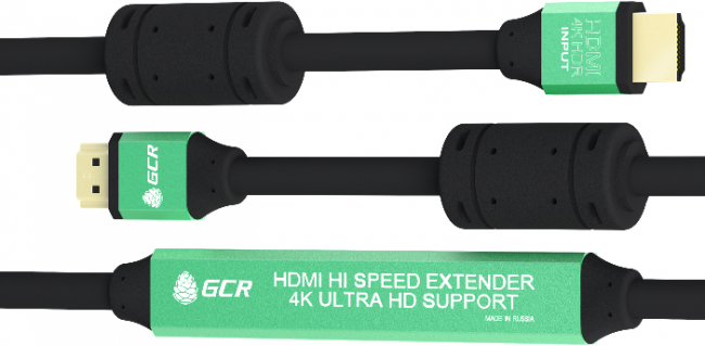 Greenconnect Кабель активный 30.0m HDMI 2.0, High speed 19M/19M с усилителем, черный, тройной экран Greenconnect HDMI (m) - HDMI (m) 30м — для бизнеса и офиса Greenconnect Кабель активный 30.0m HDMI 2.0, High speed 19M/19M с усилителем, черный, тройной экран Greenconnect HDMI (m) - HDMI (m) 30м — для бизнеса и офиса