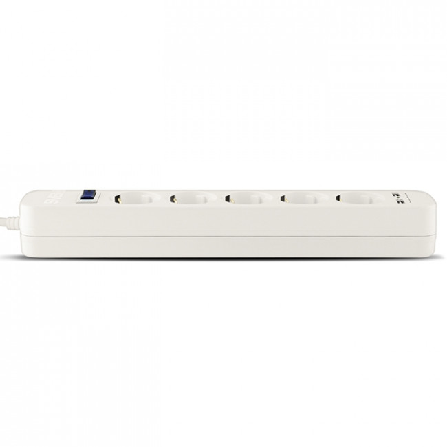 Фильтр SVEN SF-05LU 1,8 м (5 евро розеток,2 USB) белый, цветная коробка Sven SF-05LU