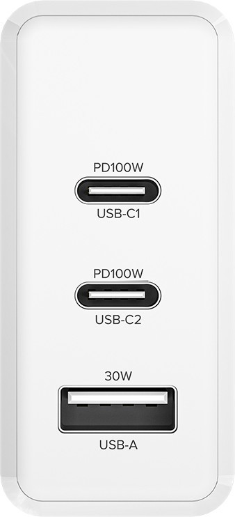 GCR Сетевое зарядное устройство 100W, 1 USB + 2 TypeC, GaN Tech Quick Charger, PD 3.0, белый Greenconnect GCR-54226 GCR Сетевое зарядное устройство 100W, 1 USB + 2 TypeC, GaN Tech Quick Charger, PD 3.0, белый Greenconnect GCR-54226