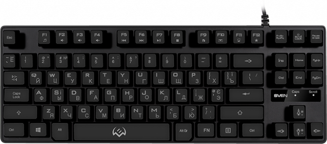 Игровая клавиатура SVEN KB-G7400 (87кл., 12 Fn функций, подсветка) Sven KB-G7400 — для бизнеса и офиса