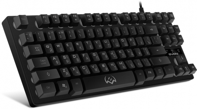 Игровая клавиатура SVEN KB-G7400 (87кл., 12 Fn функций, подсветка) Sven KB-G7400 — для бизнеса и офиса