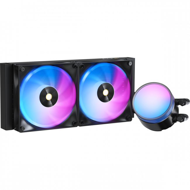 Система жидкостного охлаждения Ocypus Delta-L24-BK2AAWNN02X-GL Black — для бизнеса и офиса Система жидкостного охлаждения Ocypus Delta-L24-BK2AAWNN02X-GL Black — для бизнеса и офиса