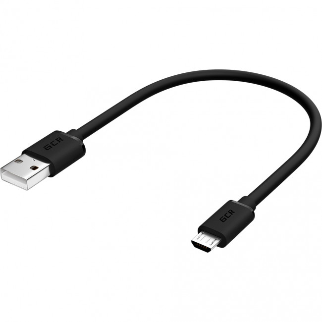 GCR Кабель 0.3m MicroUSB, черный, быстрая зарядка, 28/24 AWG, GCR-53609 Кабель Greenconnect 0.3 м (GCR-53609)