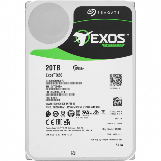 Модуль памяти Seagate ST20000NM007D — для бизнеса и офиса