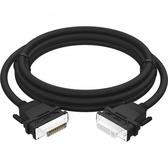 GCR Удлинитель 4.0m DVI-D, черный, DVI/DVI, 25M/25F, FullHD, 28 AWG, GCR-54717 Greenconnect GCR-54717, 4 м