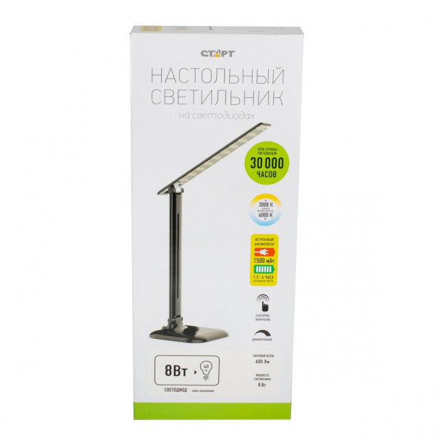 Светильник настольный светодиодный СТАРТ  CT62 черный Светильник настольный светодиодный СТАРТ CT62 черный