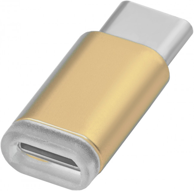 Greenconnect Переходник USB Type C на micro USB 2.0, M/F, Greenconnect, золотистый, GCR-UC3U2MF-G Greenconnect USB Type C на micro USB 2.0, M/F золотистый — для бизнеса и офиса