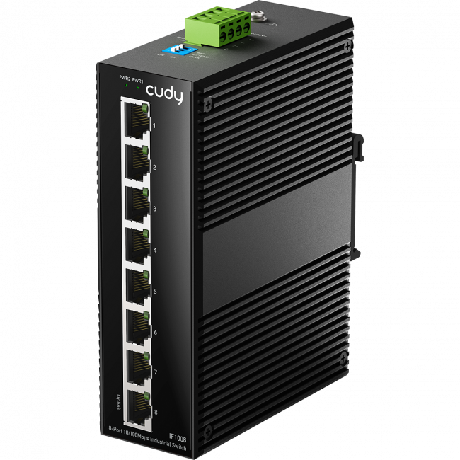 Промышленный коммутатор Cudy IF1008 — для бизнеса и офиса