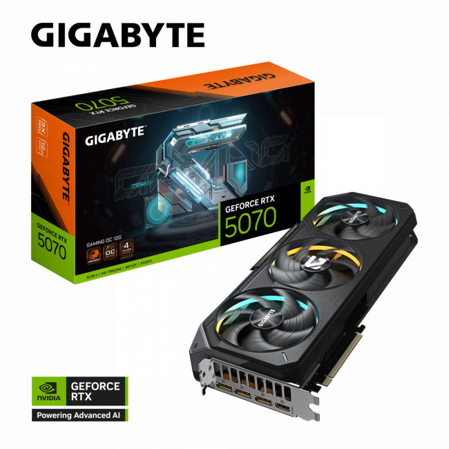 Видеокарта GIGABYTE GV-N5070GAMING OC-12GD — для бизнеса и офиса