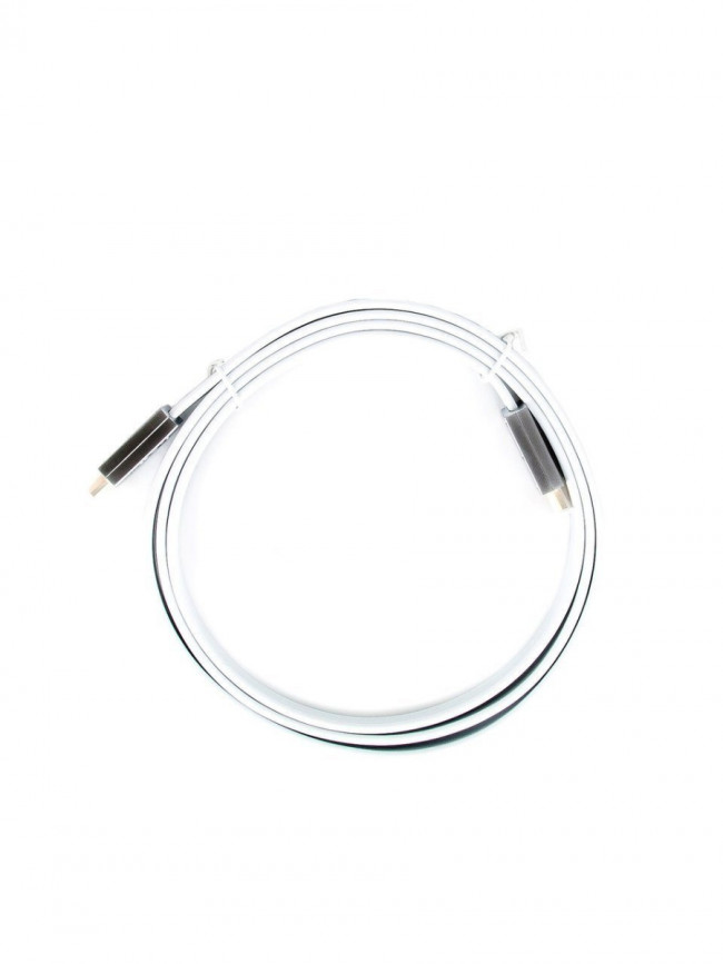 Кабель HDMI 19M/M ver 2.0, 1.8M, Aopen/Qust <ACG568F-S-1.8M> серебряно-белый Flat Aopen HDMI (m)- HDMI (m) 1.8м — для бизнеса и офиса