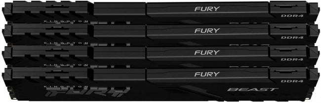 Память оперативная Kingston FURY Beast Black 128GB DDR4 CL18 DIMM (Kit of 4) — для бизнеса и офиса Память оперативная Kingston FURY Beast Black 128GB DDR4 CL18 DIMM (Kit of 4) — для бизнеса и офиса