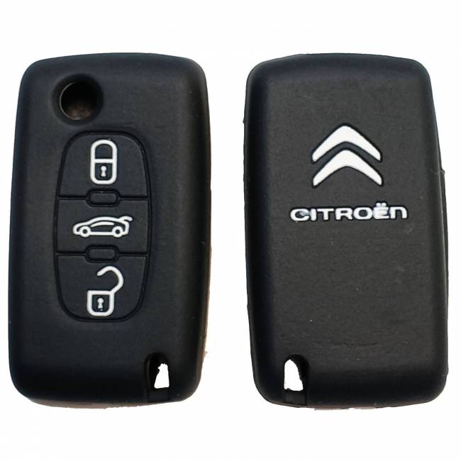 Чехол силиконовый выкидного ключа CITROEN 3 кнопки (с лого) — для бизнеса и офиса